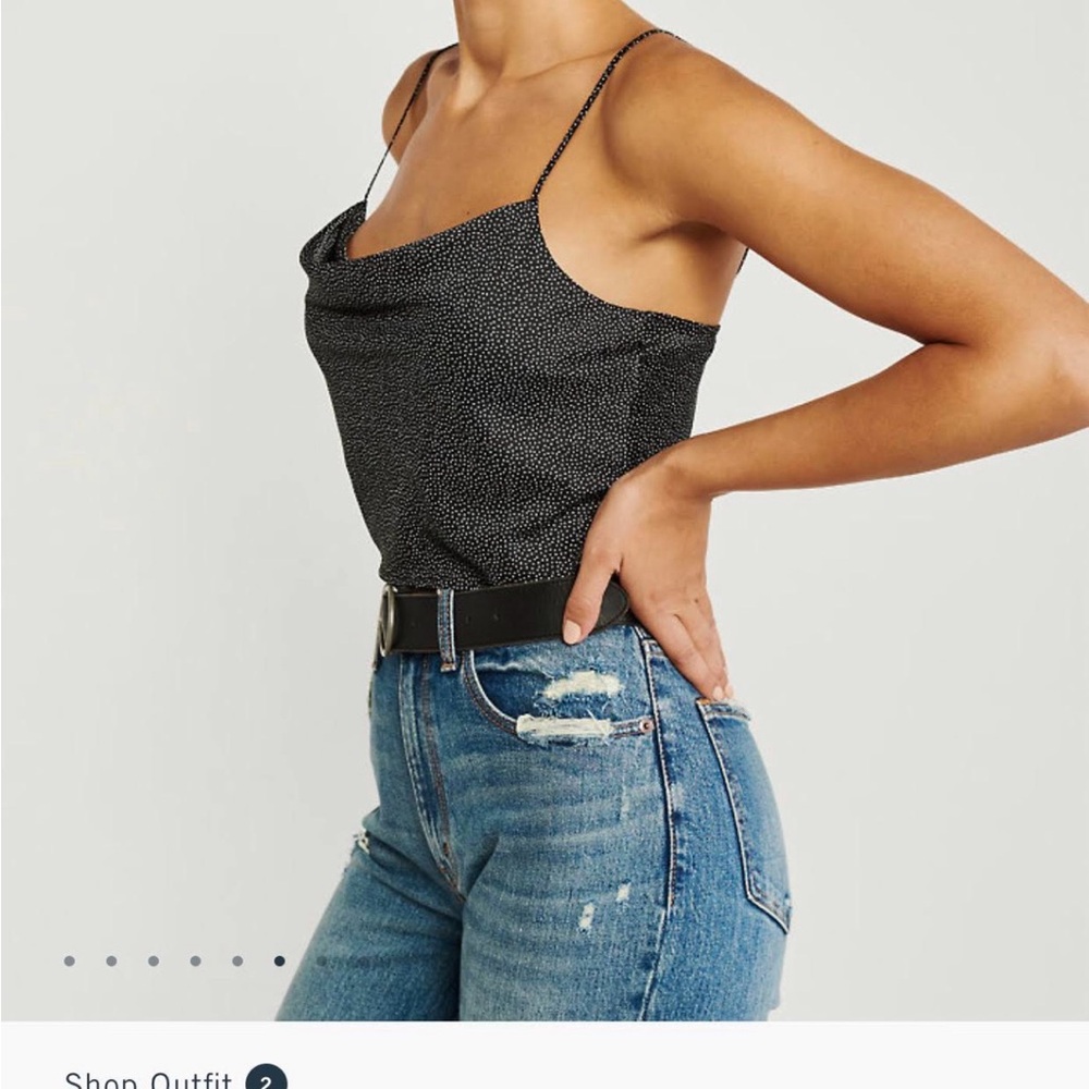 Abercrombie satin cowl neck top